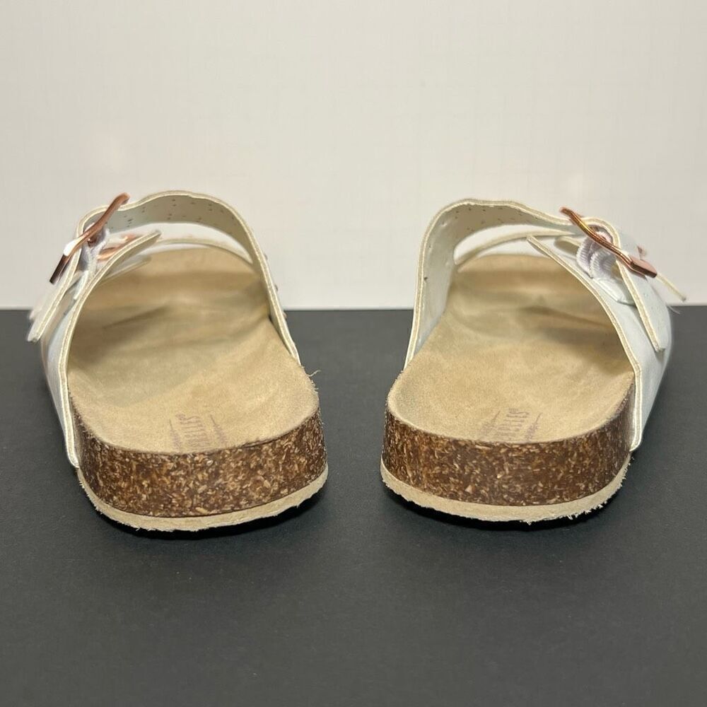 Girls SEYCHELLES Studded White Buckle Strap Sandals / Size 3 - Picture 4 of 8